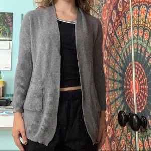 Grey sweater cardigan